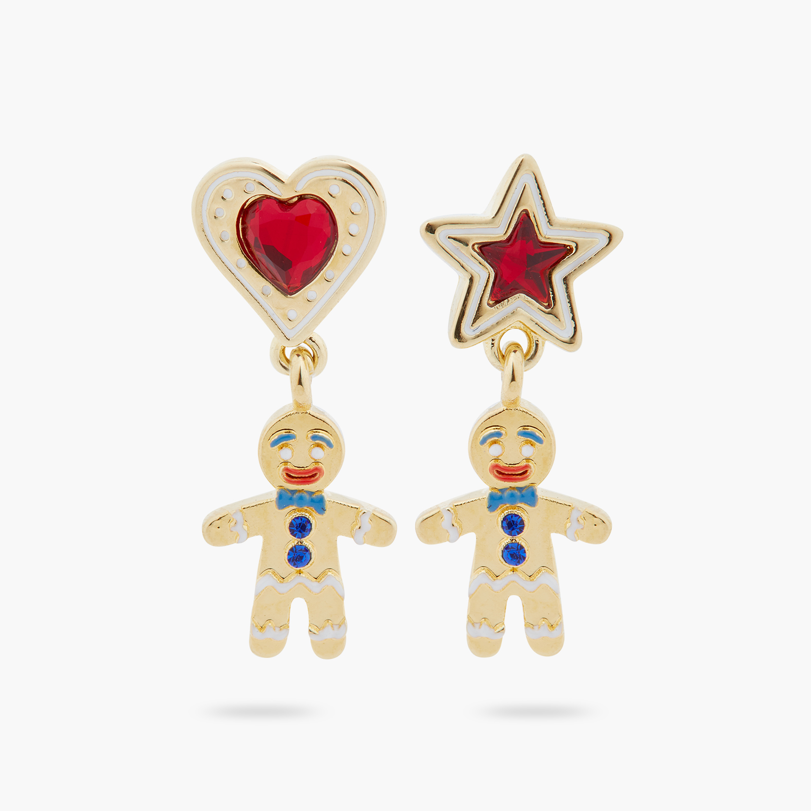 Les Ne?re?ides_CHRISTMAS BISCUIT ASYMMETRICAL POST EARRINGS_1_$970.jpg